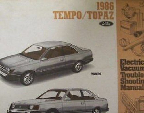 1986 Ford Tempo Elettrico Cablaggio Diagramma Servizio Negozio Repair Ma... - $2.46