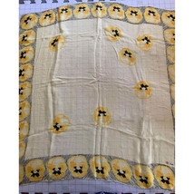 Vintage Womens Vana Silk Yellow Pansies Scarf 31”x32” - £6.19 GBP