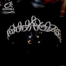 Luxury Full Zirconia Jewelry Bridal Tiara Hair Crown Wedding Accessories Fashion - £91.26 GBP