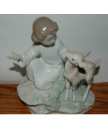 Lladro #6928 And The Little Child Shall Lead Them Child with Fawn Origin... - £199.58 GBP