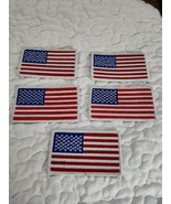 USA Flag Embroidery Iron-On or Sew-On Patches.  Lot of 5   Nice - $27.34 CAD