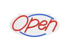 Hillman Plastic Indoor and Outdoor LED Lighted Open Sign - Case of: 1; - $151.24 CAD