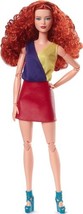 Barbie Looks Fashion Doll with Curly Red Hair Wearing Block Top &amp; Pleath... - $670.48 MXN
