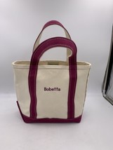 LL Bean Boat and Tote Open Top Canvas Bag Made in USA Stains BOBETTA - $25.56