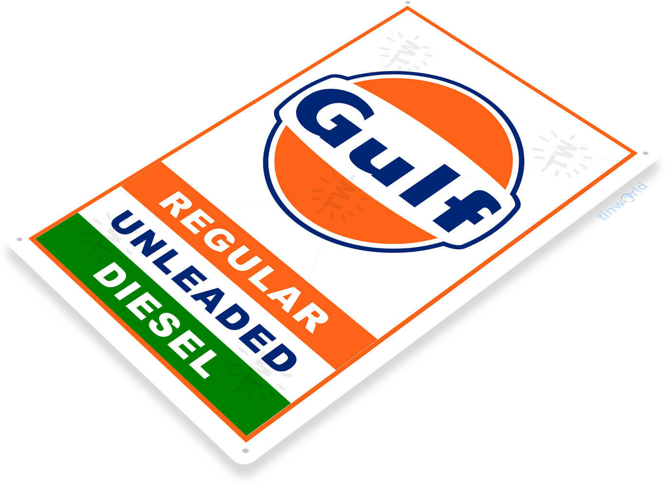 Gulf Motor Oil Logo Gas Station Garage Shop Retro Wall Décor Metal Tin Sign New - $11.95