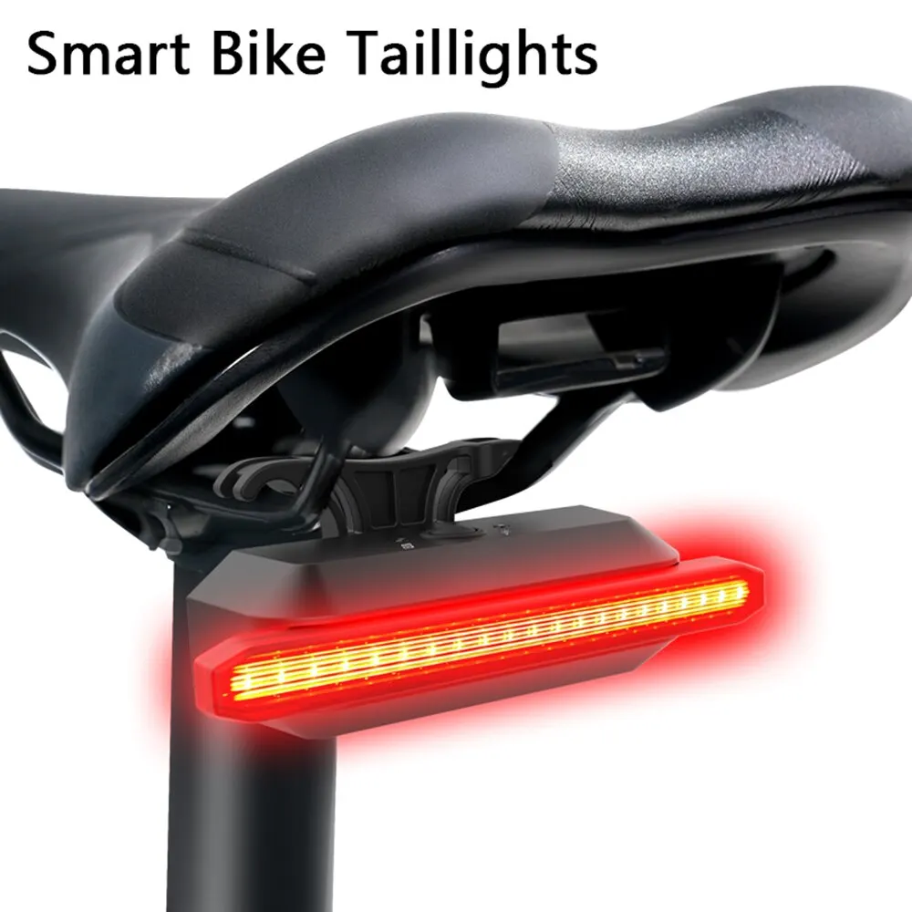 Bike Rear Light Smart Brake Sensing Light Bicycle Tail Light IPX6 Waterproof LED - £9.05 GBP