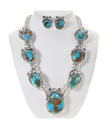 Navajo Natural BISBEE TURQUOISE NECKLACE EARRINGS SET, Sterling Silver, ... - £1,522.03 GBP