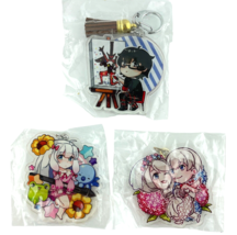 Anime Manga Keyring Key Fob Charm Set of 3 Double-Sided Images Acrylic P... - $12.55