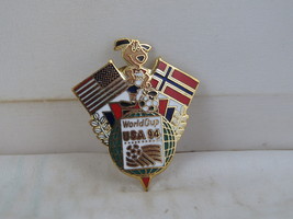 1994 Soccer World Cup Pin - Team Norway Dual Flag by Peter David - Metal... - $284.31 MXN