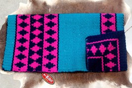 34x36 Horse Wool Western Show Trail SADDLE BLANKET Rodeo Pad Rug Sea Green 3640 - $41.99