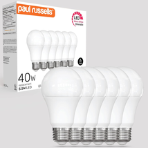 Paul Russells A19 LED Bulb 40W Equivalent, 3000K Warm White, 450 Lumens, Dimmabl - £17.40 GBP