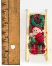 Vintage Santa Claus Rocking Chair Plastic Christmas Tree Ornament (Circa 1950&#39;s) - $13.98