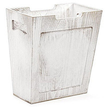 TOPZEA Wood Trash Can, Rectangular Rustic Wooden Waste Basket Farmhouse ... - $93.56