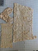 Vintage Hand Crocheted Doily Set #27a - $6.34