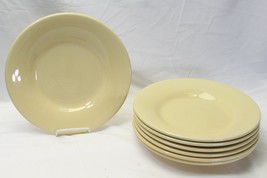 Pottery Barn Sausalito Amber Yellow Gold Pasta Bowl Plates 12.25&quot; Lot of 7 - $58.79