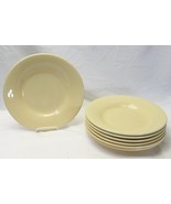 Pottery Barn Sausalito Amber Yellow Gold Pasta Bowl Plates 12.25&quot; Lot of 7 - £46.44 GBP