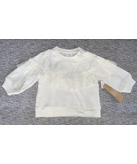 Baby Girl Long sleeves Ruffled Fleece Pullover Sweater Shirt Ivory 3M 3 ... - $15.62 CAD