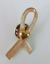 Avon Cancer Awareness Pink Ribbon Pin Heart in Center - £4.94 GBP