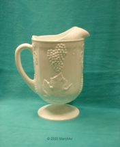 Indiana Glass Harvest Grape 70 oz Footed Pitcher w Ice Lip 10 3/4 Inches - £7.97 GBP