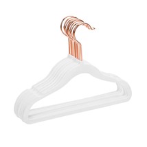 Premium Kids Velvet Hangers (Pack Of 50) With Copper/Rose Gold Hooks,Spa... - £39.95 GBP