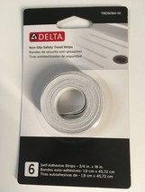 Delta Bath &amp; Shower Safety Treads ~ White ~ Non-Slip Strips (6 in pack) - £6.06 GBP