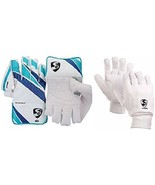 SG Combo of Two, one Pair of &#39;Club&#39; Cricket Wicket Keeping Gloves and on... - $60.68