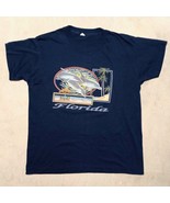 Vintage Florida Dolphins Ocean Beach Graphic Single Stitch T-Shirt - Men... - $227.52 MXN