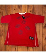 NWT Basketball Themed EAST II WEST T-Shirt Mens 2XL Red White Collared - $342.71 MXN