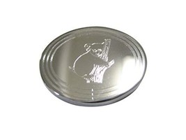 Silver Toned Etched Oval Koala Magnet - £15.97 GBP
