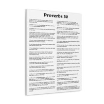  Proverbs Chapter 30 White Bible Canvas Christian Wall Art Ready - £60.74 GBP+