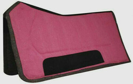Western Horse Pink Canvas Contoured Saddle Pad 32&quot; X 32&quot; X 5/8&quot; Wool Felt - $44.80