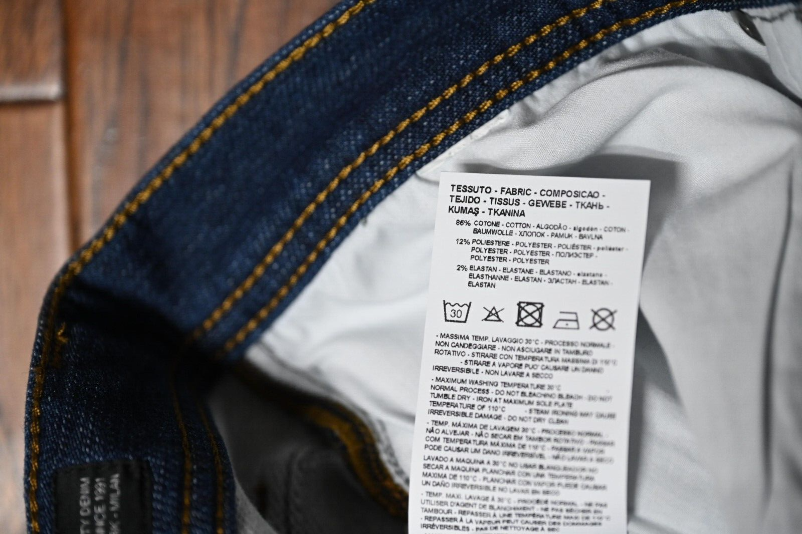 Armani Exchange A|X J33 Men's Super Skinny Blue Stretch Cotton Denim Jeans 34 Item image 5