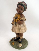 All God&#39;s Children Figurine Sunshine Item 1535 Edition 35 Girl with Flowers 1988 - $29.40