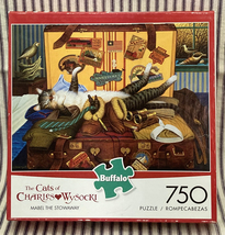 The Cats of Charles Wysocki puzzle Mabel the Stowaway 750 piece Buffalo - $9.00