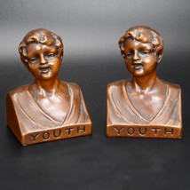 Pair of Weidlich Brothers Manufacturing U.S.A. bookends called Youth circa 1930 - £65.64 GBP