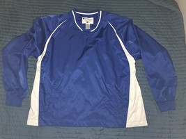 Vintage Champion 90’s Pullover Blue V-Neck Windbreaker XL - $24.00