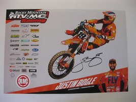 Justin Bogle supercross motocross signed autographed 12x18 Poster COA... - £77.31 GBP