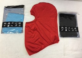 3 Neck Face Warmer Mask Red Light Blue and Black - $22.91