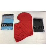 3 Neck Face Warmer Mask Red Light Blue and Black - £18.31 GBP