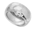 Eklexic Women&#39;s Hammered Domed Ring Silver - $68.00