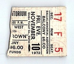 Savoy Brown Concert Ticket Stub November 10 1972 Dallas Texas - $69.29