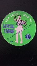 M.C. HAMMER 1992 TOUR ROSEMONT, ILLINOIS VINTAGE ORIGINAL CLOTH BACKSTAG... - $10.00