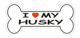 Love My Husky Bumper Sticker or Helmet Sticker D1093 Dog Bone Pet Lover - £1.11 GBP+