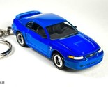  RARE GREAT GIFT KEY CHAIN BLUE 2000~/2004 FORD MUSTANG GT/5.0 CUSTOM Ltd  - $68.98