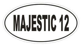 MAJESTIC 12 Oval Bumper Sticker or Helmet Sticker D1959 Euro Oval UFO Aliens - £1.11 GBP+