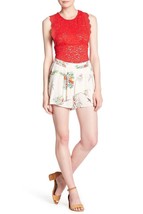 FREE PEOPLE Womens Shorts Night Watcher Soft Ivory Combo Beige Size XS OB725618 - £37.60 GBP
