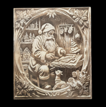 Christmas Holiday Engraved Wood Wall Decor Decorations - £15.91 GBP