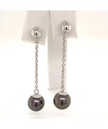 Tahitian Pearl 14k Gold Earrings Certified $899 013380 - $494.01