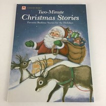 Two Minute Christmas Stories Favorite Bedtime Holiday Hardcover Book Vintage 80s - £13.19 GBP