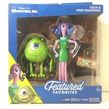 Disney Pixar Monsters Inc Celia &amp; Mike Featured Favorites Action Figures Mattel - £15.57 GBP